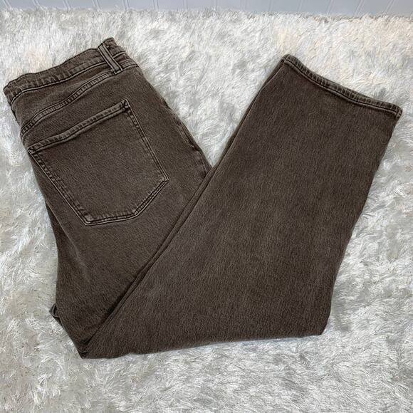 ana Highest Rise Vintage Straight Jeans. Brown Sz 14Ab - Picture 1 of 6